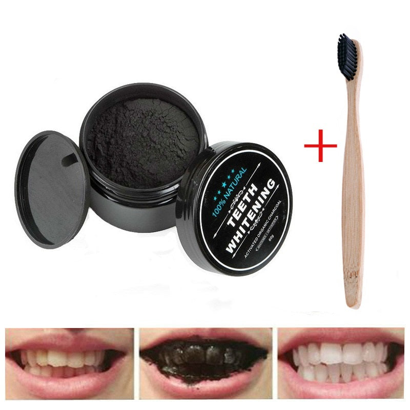 1 PCS Natural Activated Charcoal Teeth Whitener Powder