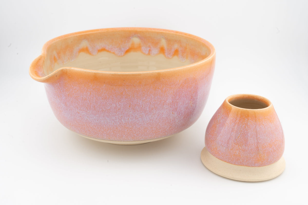 Matcha Set | Bowl with Matching Whisk Holder | Chawan and Chasentate