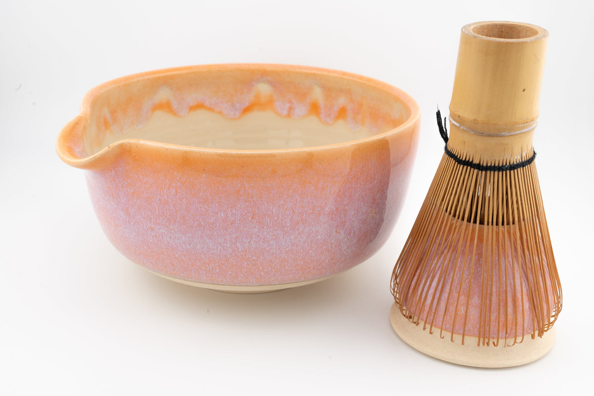 Matcha Set | Bowl with Matching Whisk Holder | Chawan and Chasentate