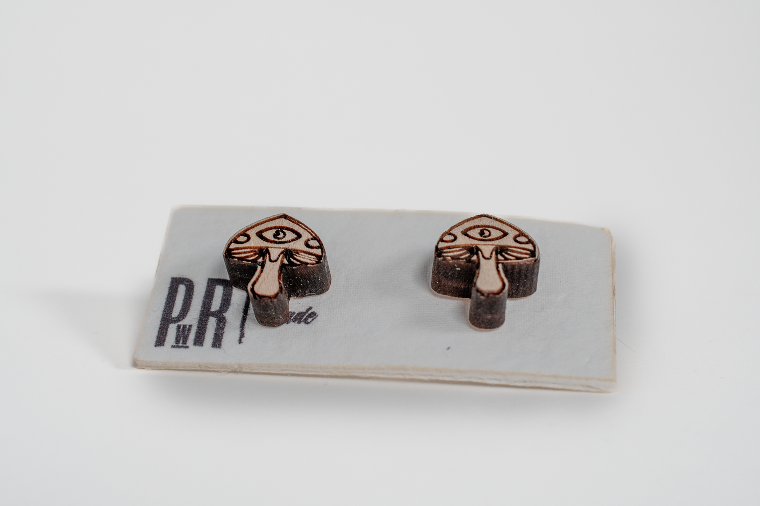 Small Wood Stud Earrings | Geometric Designs