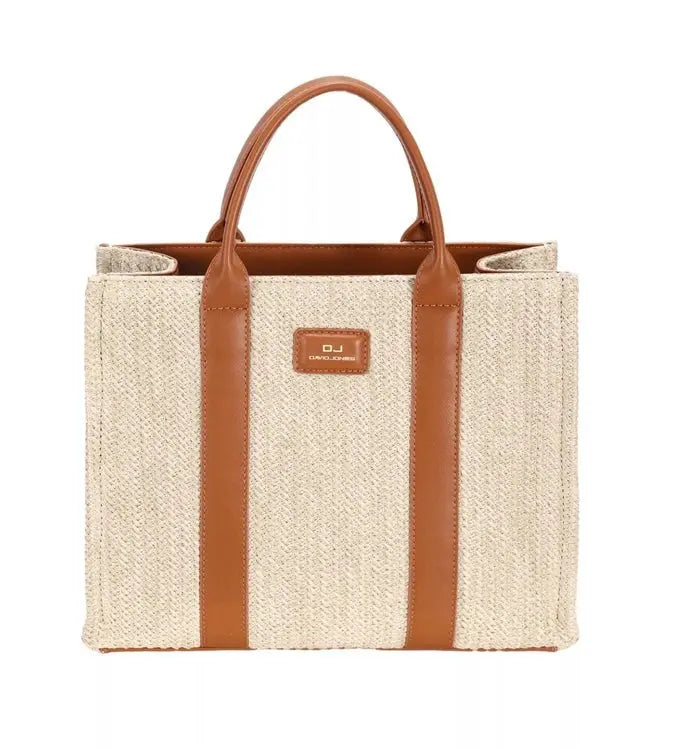 Women's Woven Tote Handbag | Square Design, Everyday Boho Bag