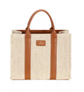 Women's Woven Tote Handbag | Square Design, Everyday Boho Bag