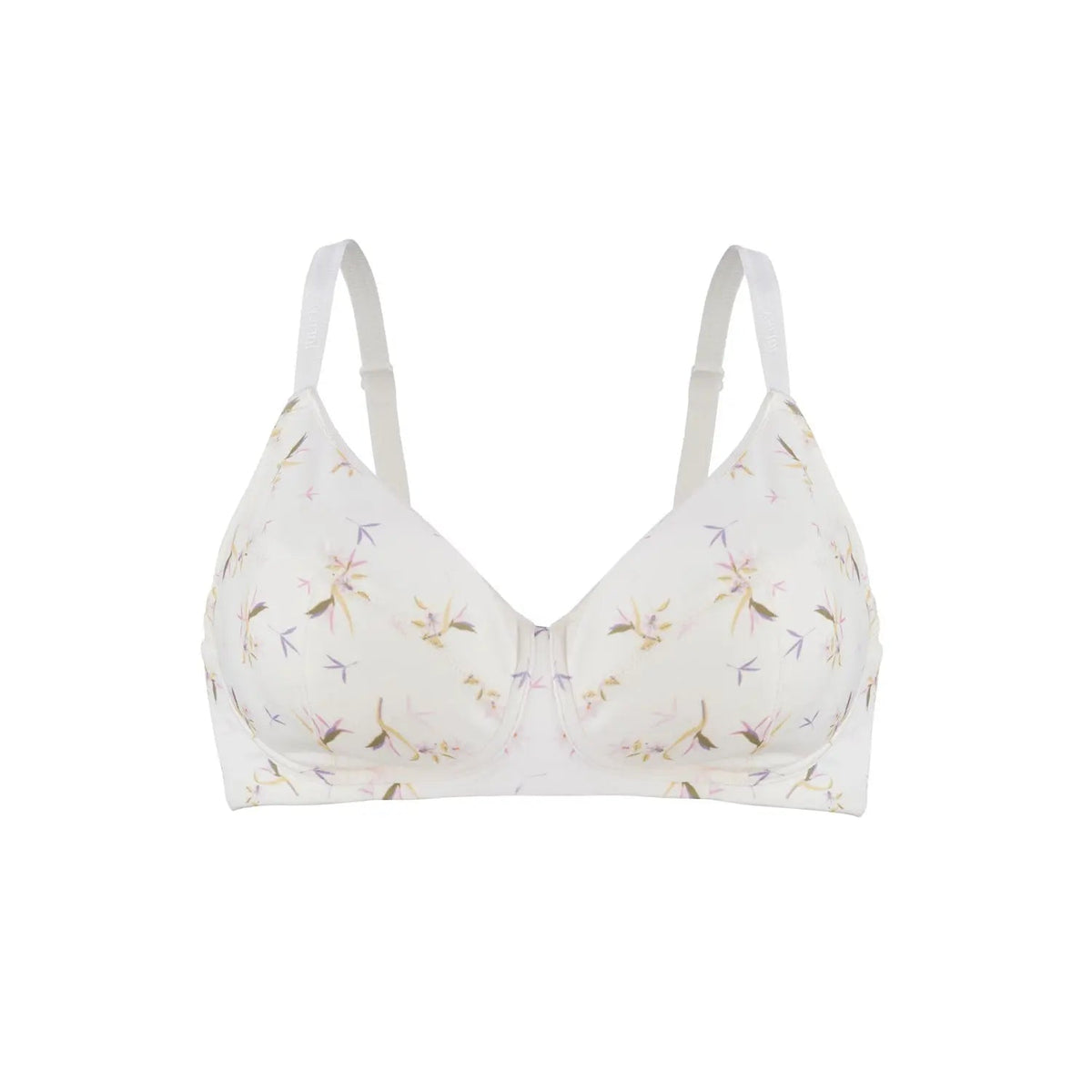 Ditsy Floral - Silk & Organic Cotton Smooth Wireless Bra