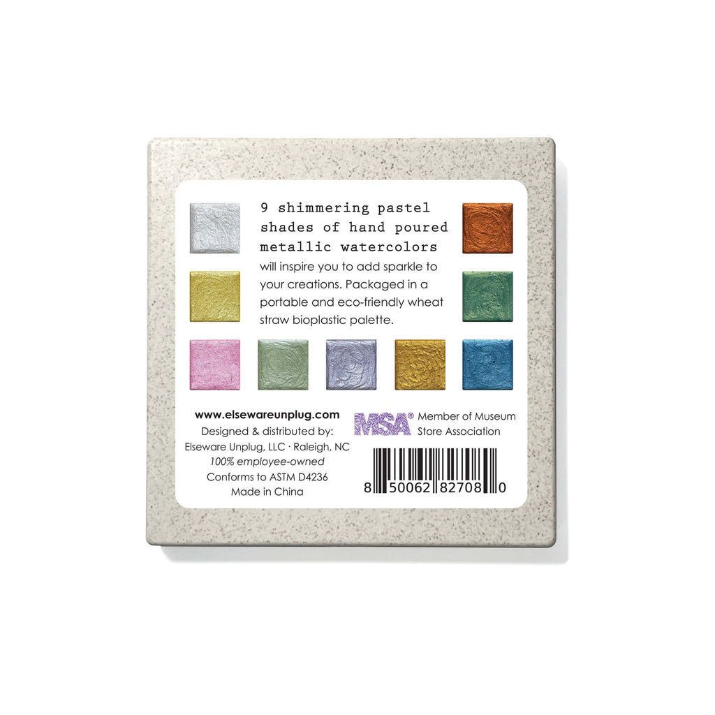 Watercolor Essentials Bundle | Bamboo Case, Metallics, & Paper Pad