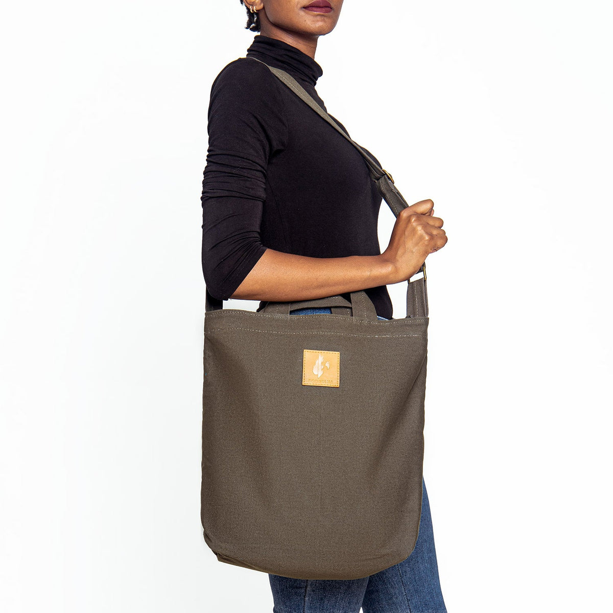 Zippered Canvas Tote Bag | Amani