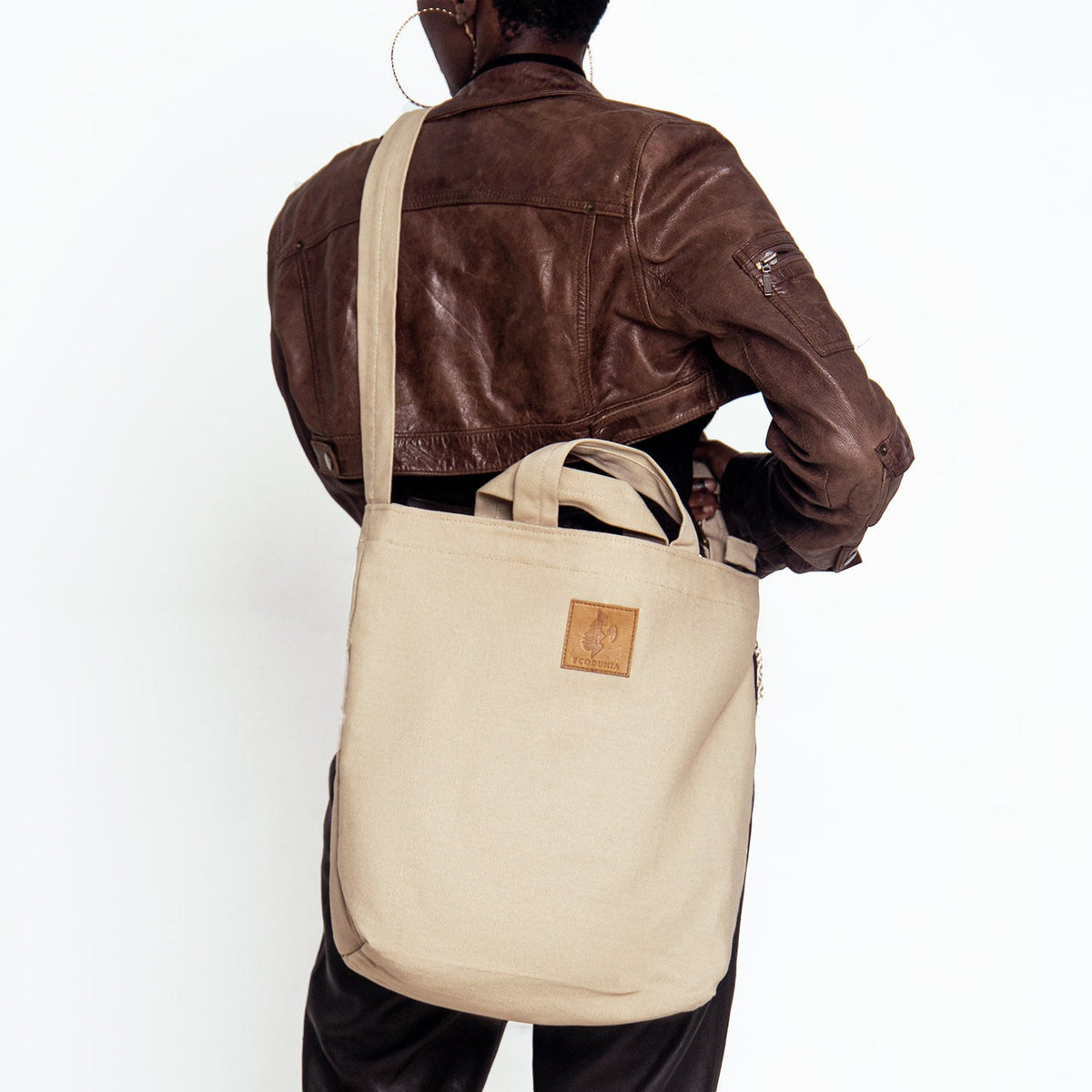 Zippered Canvas Tote Bag | Amani