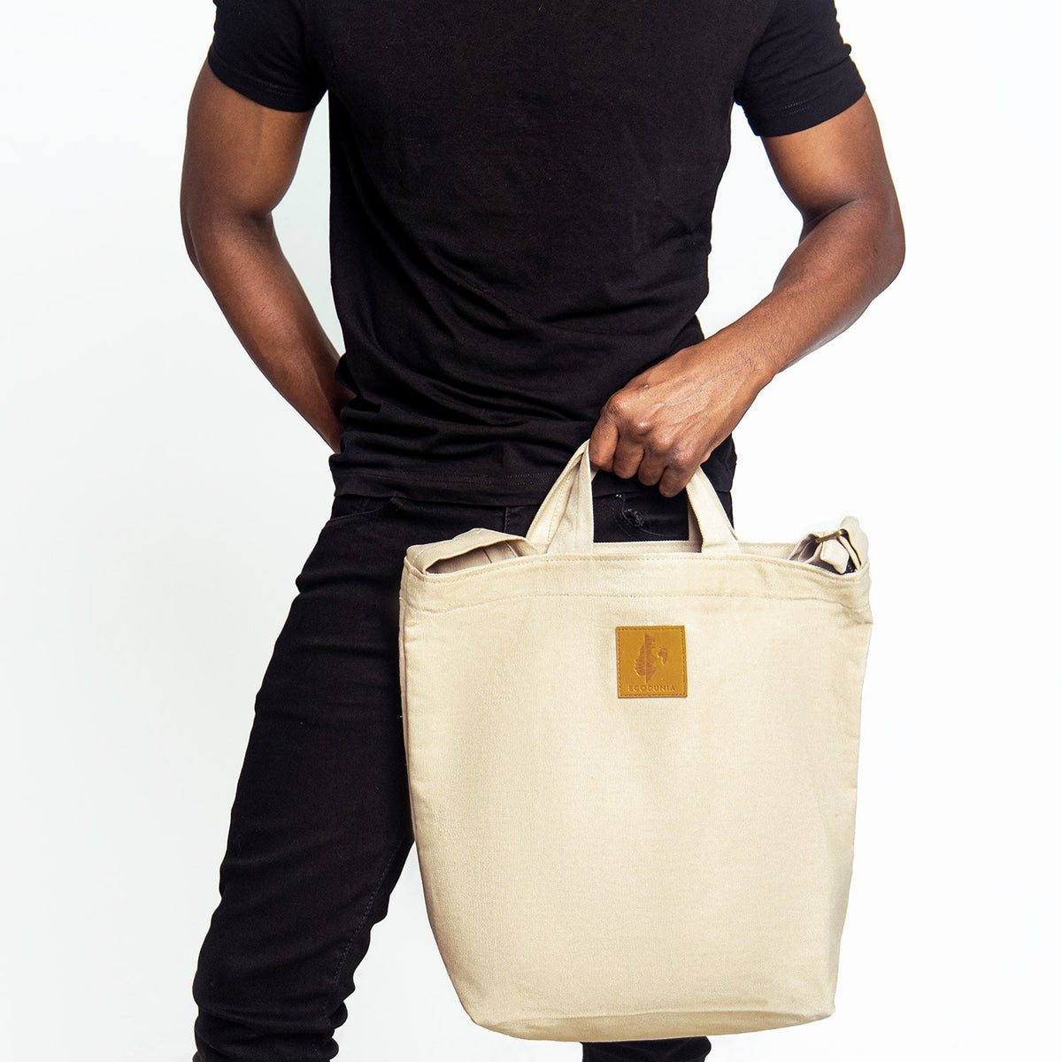 Zippered Canvas Tote Bag | Amani