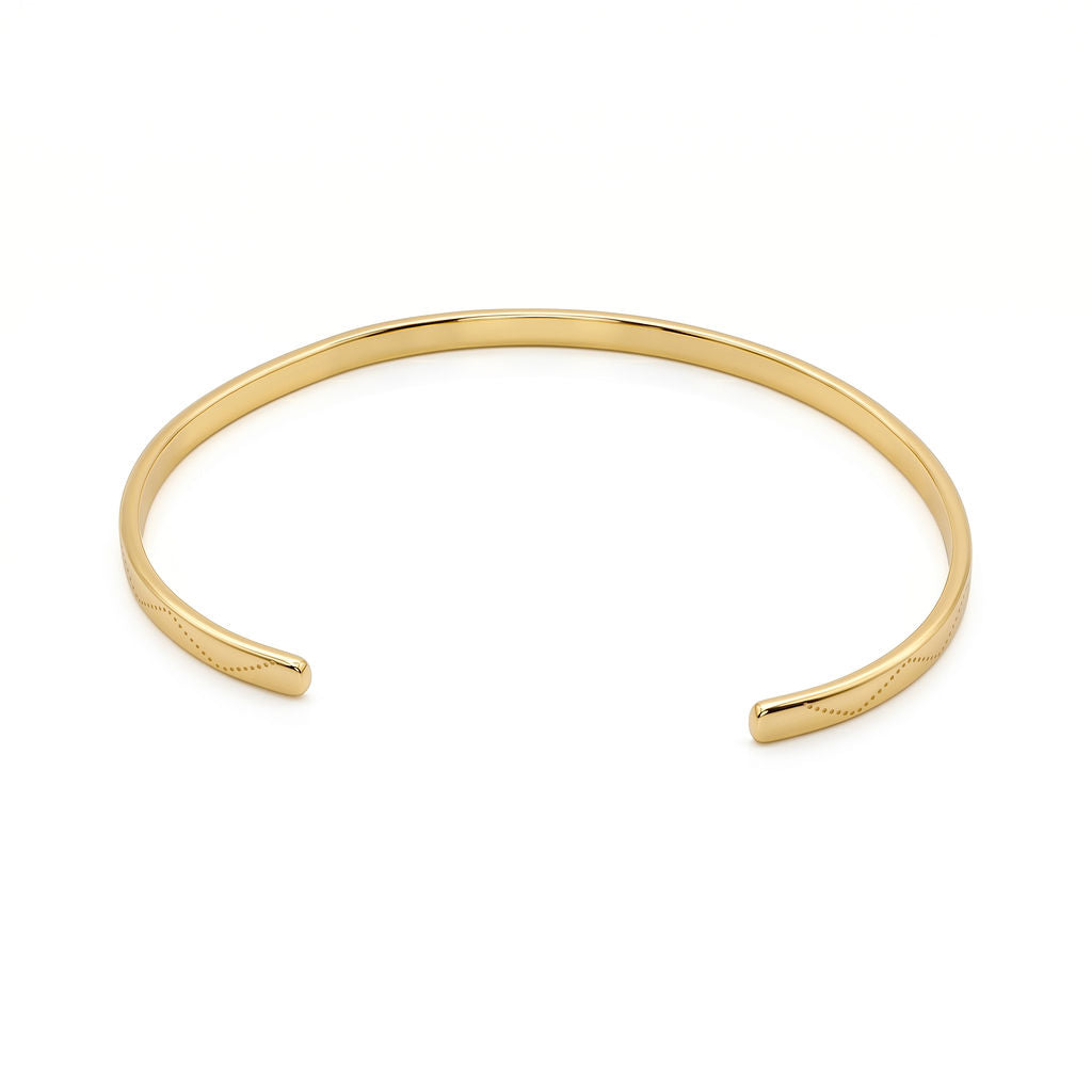 Brass Engraved Bracelet | Rubi Cuff