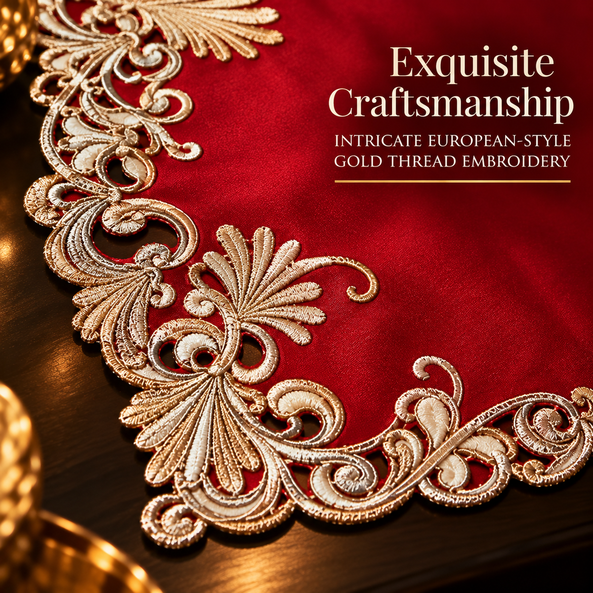 Burgundy Gold Placemats – Burgundy Charm, 12x18 Inch
