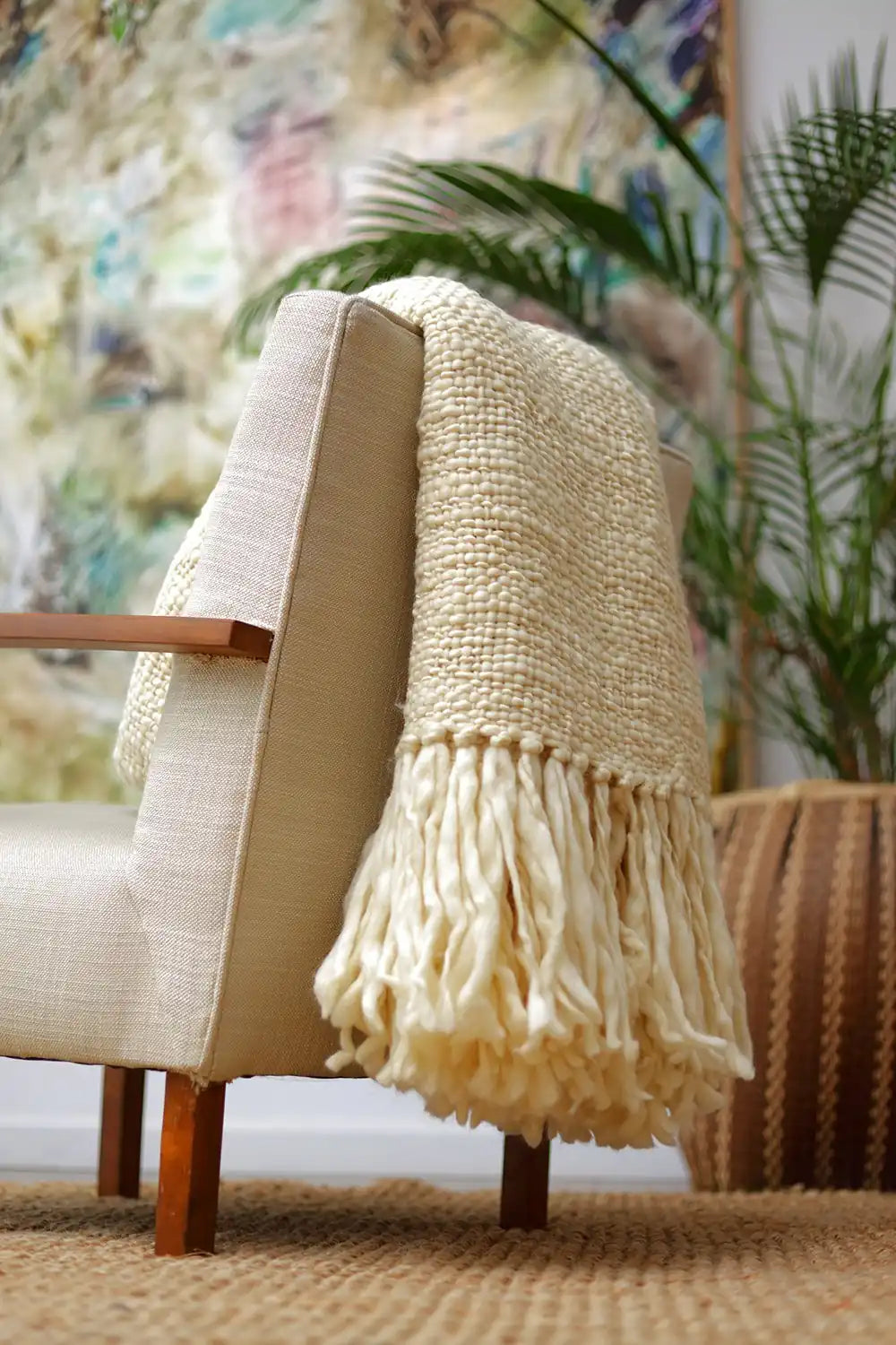 Flame Chunky Wool Blanket
