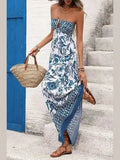 Women's Floral Maxi Dress | Strapless, Elegant Boho | Summer Style