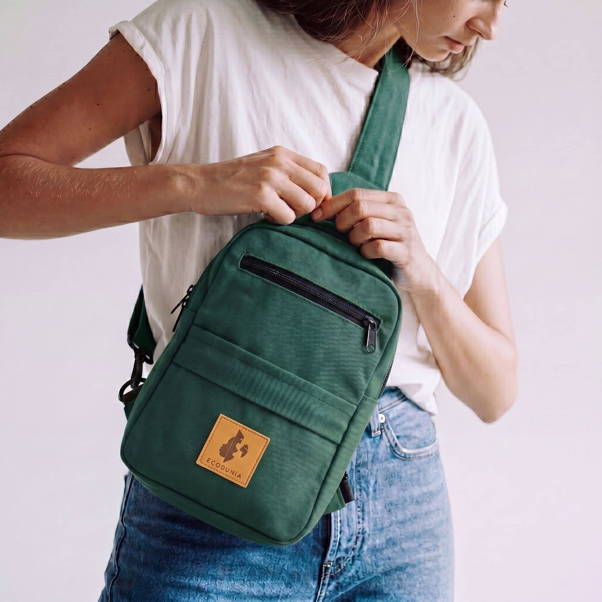 Large Canvas Crossbody Sling Bag | Umoja