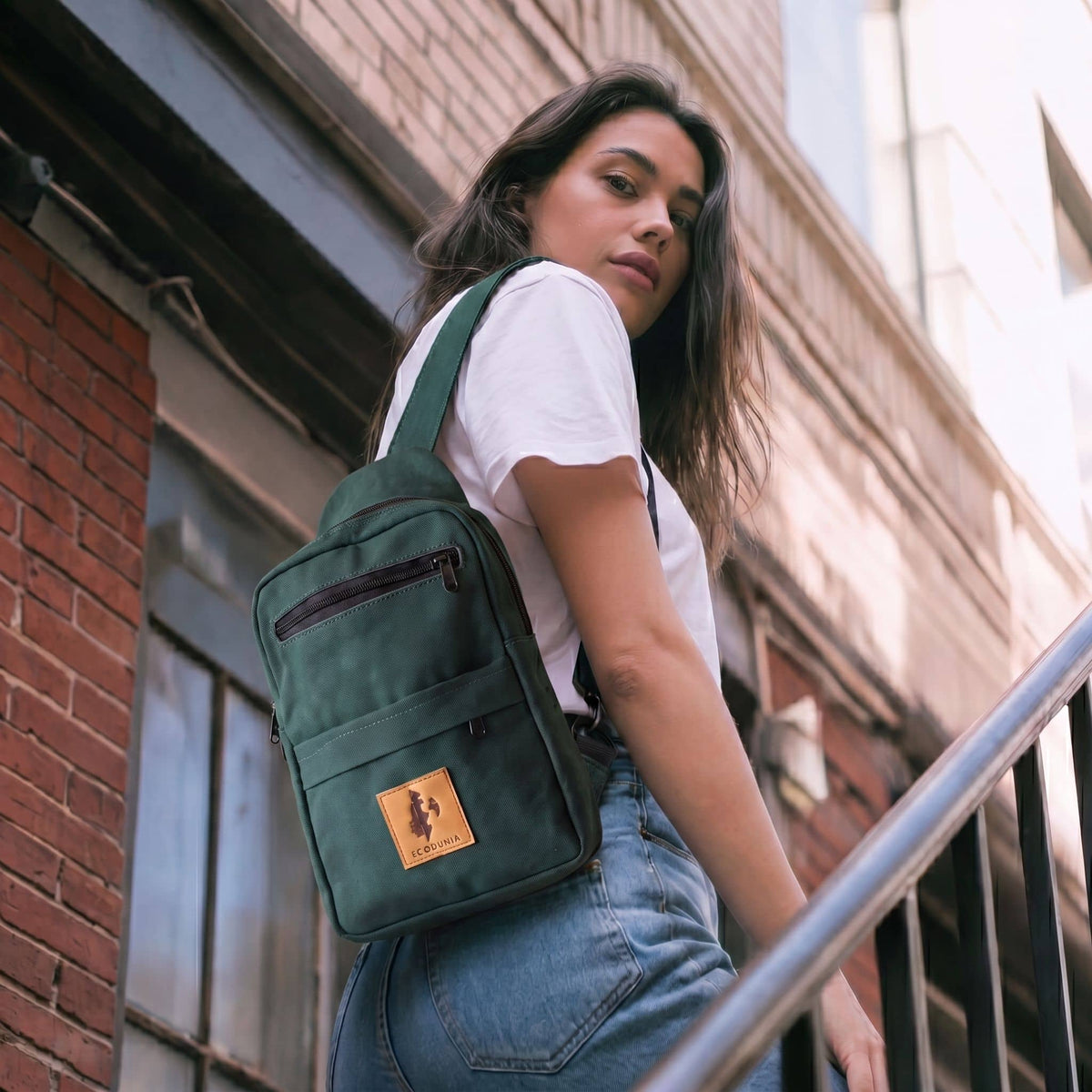 Large Canvas Crossbody Sling Bag for Men & Women | Umoja