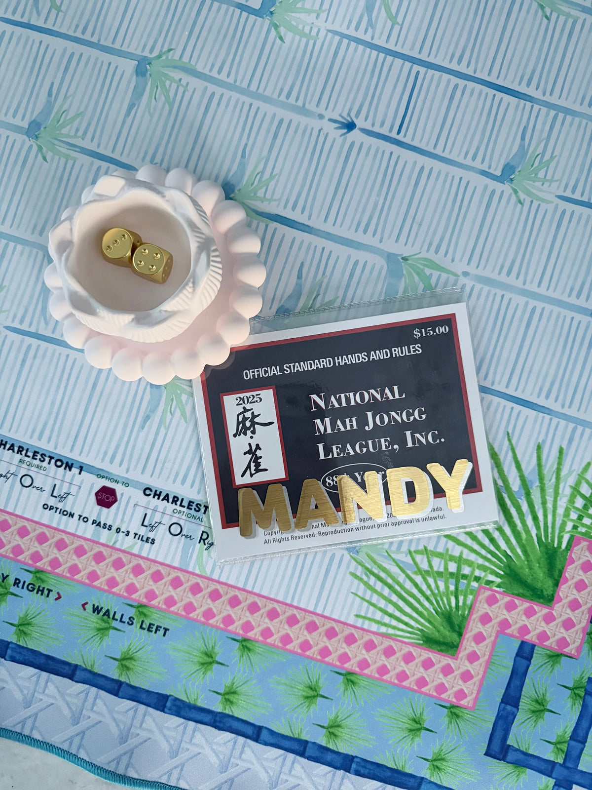PERSONALIZED MAHJONG CARD HOLDER
