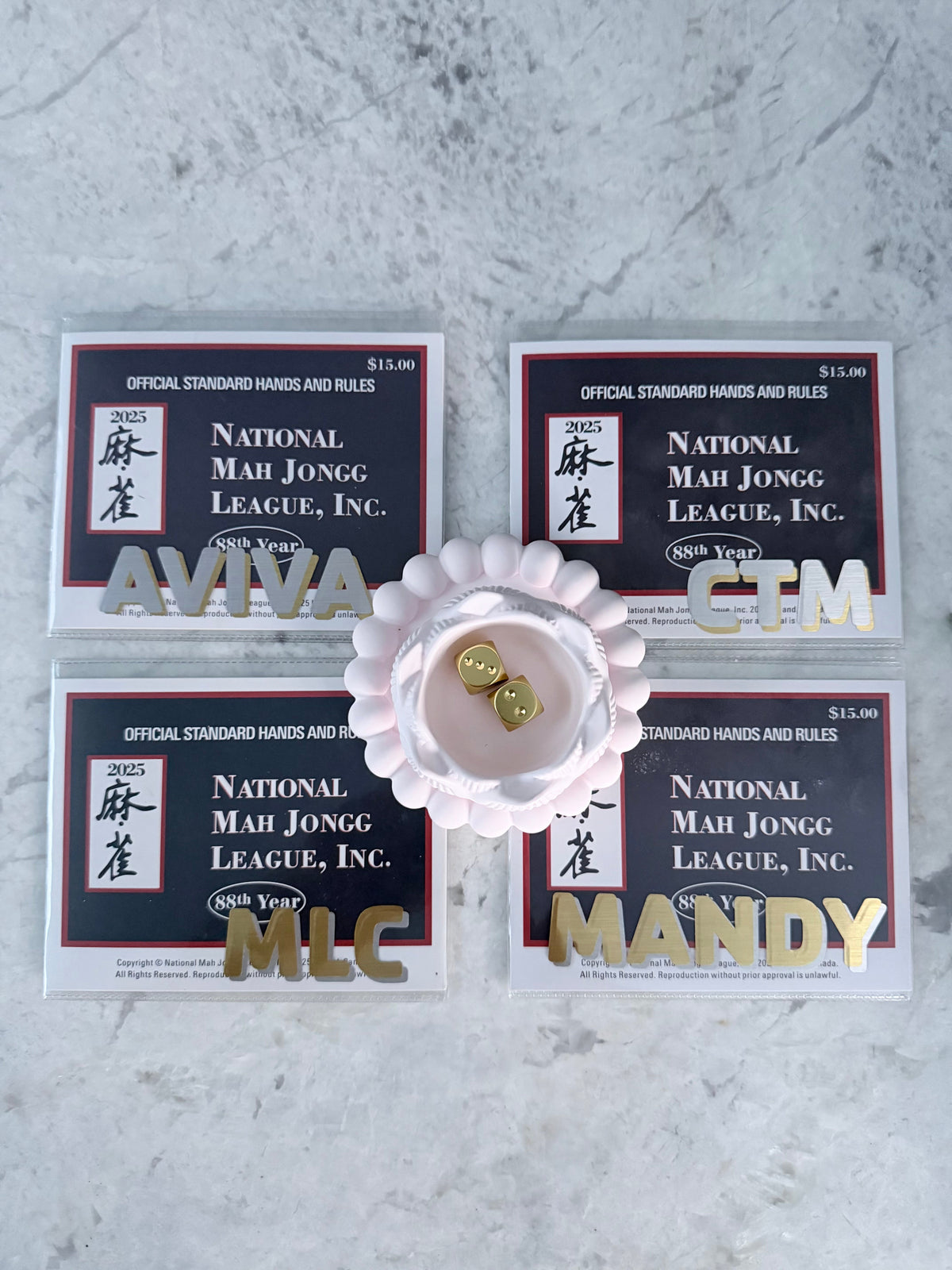 PERSONALIZED MAHJONG CARD HOLDER
