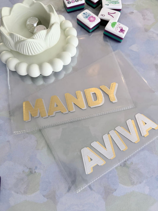 PERSONALIZED MAHJONG CARD HOLDER