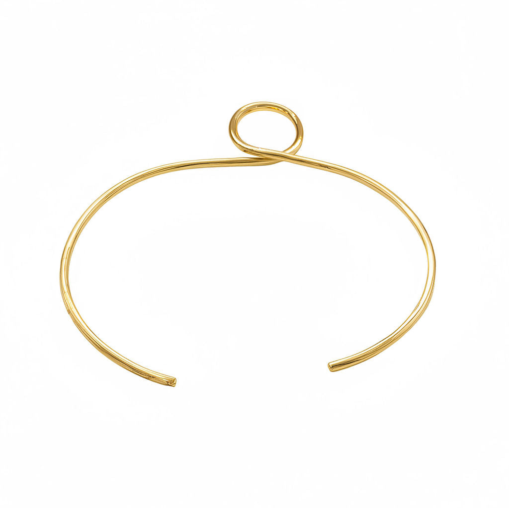 Geometric Circle Brass Collar Necklace | Leo