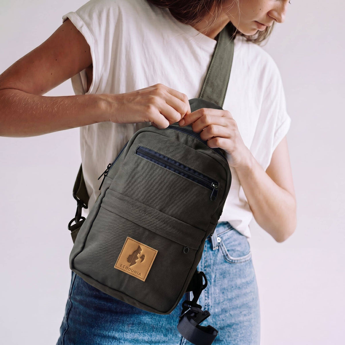 Large Canvas Crossbody Sling Bag | Umoja