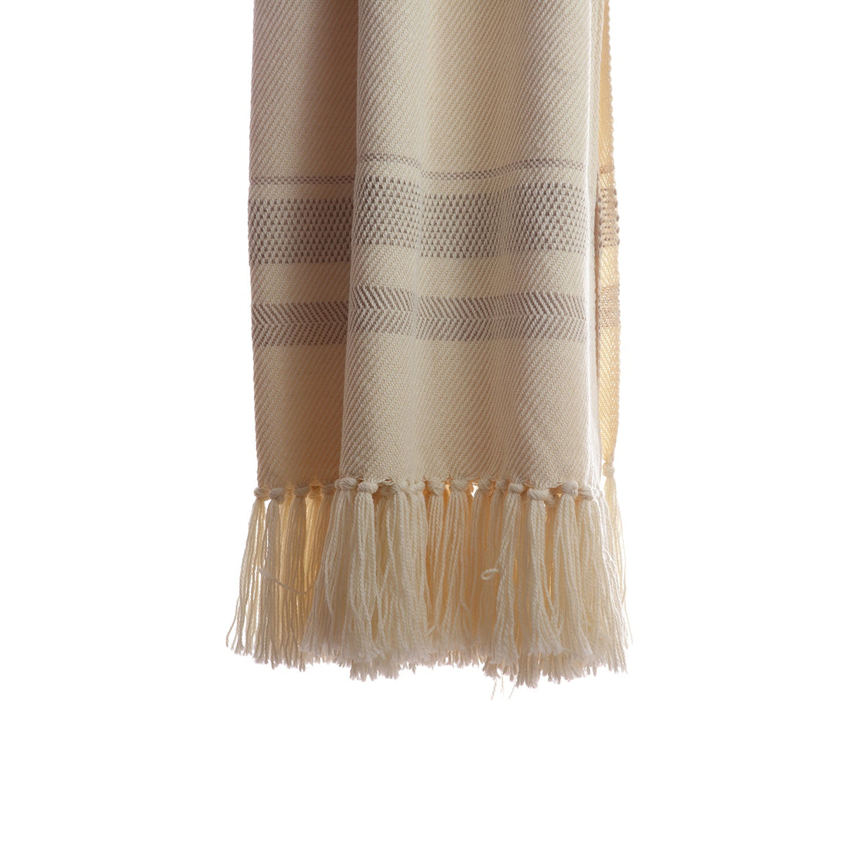 Grey Chevron Wool Throw Blanket
