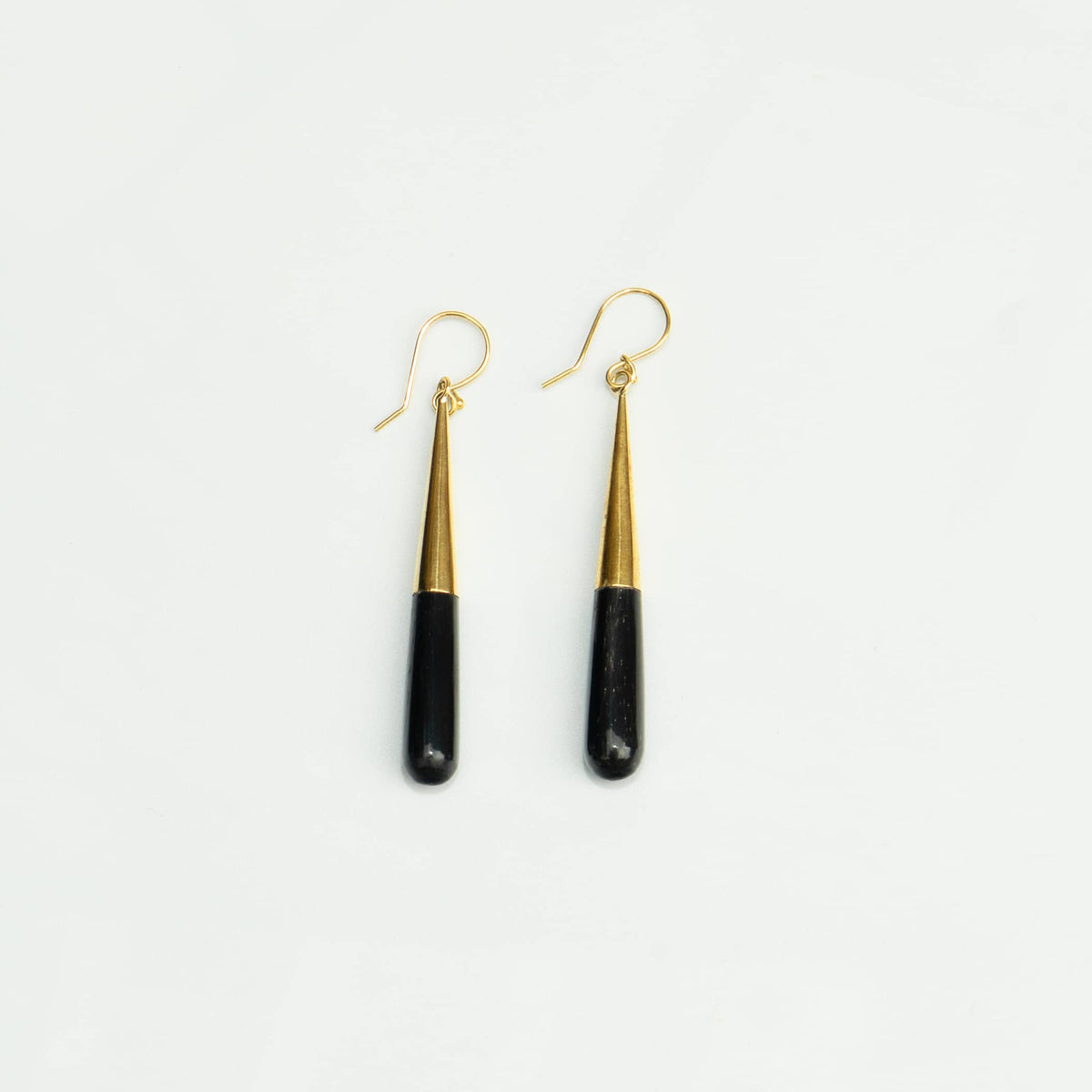 Brass & Horn Teardrop Dangle Earrings | Guru