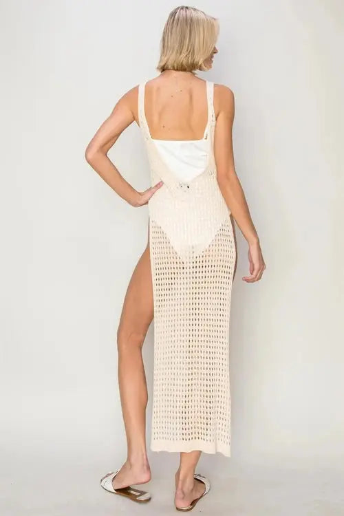 HYFVE Crochet Backless Cover Up Dress Boho Style for Effortless Summer Vibes