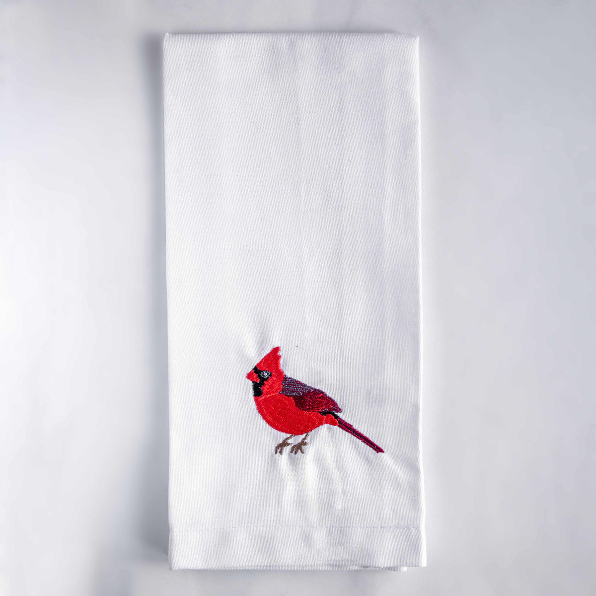 Bird Embroidered Cotton Tea Towels - Handmade Kitchen Gift