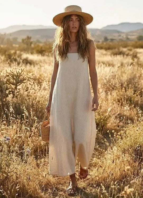 Women's Hemp Smocked Back Tube Dress | Boho Sustainable Style