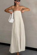 Women's Hemp Smocked Back Tube Dress | Boho Sustainable Style