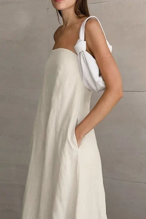 Women's Hemp Smocked Back Tube Dress | Boho Sustainable Style