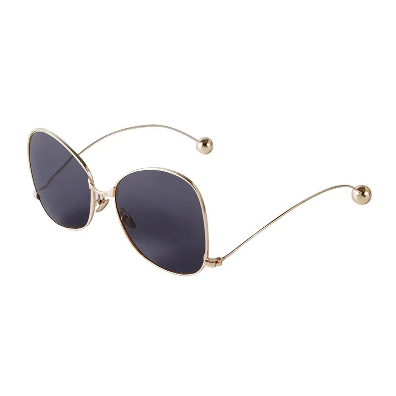Radiant Gold Oversized Sunglasses