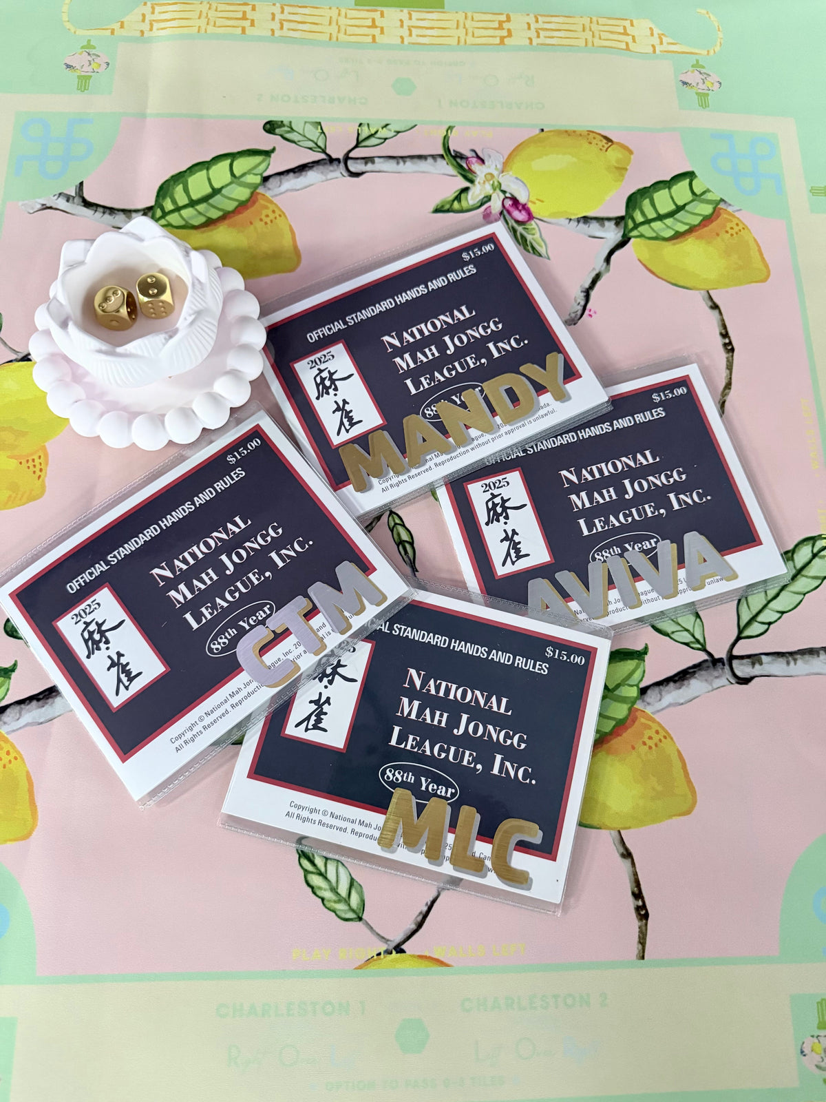 PERSONALIZED MAHJONG CARD HOLDER