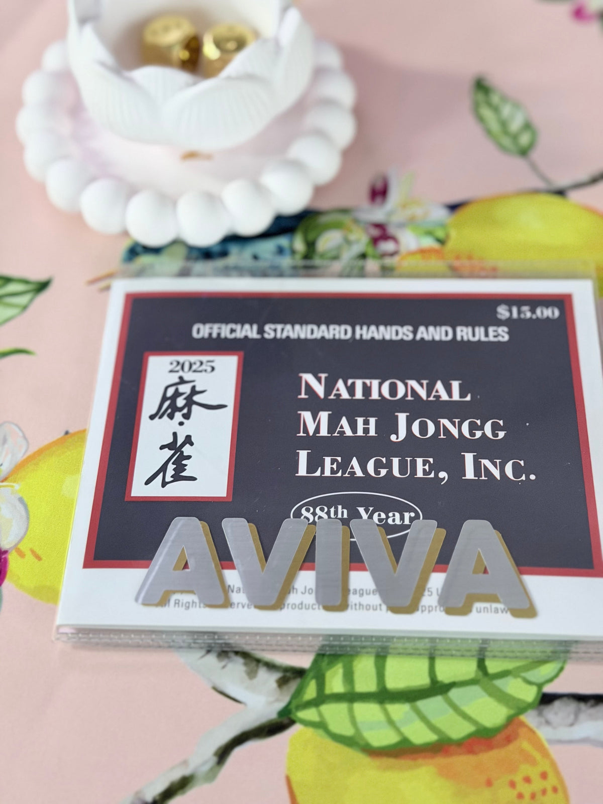 PERSONALIZED MAHJONG CARD HOLDER