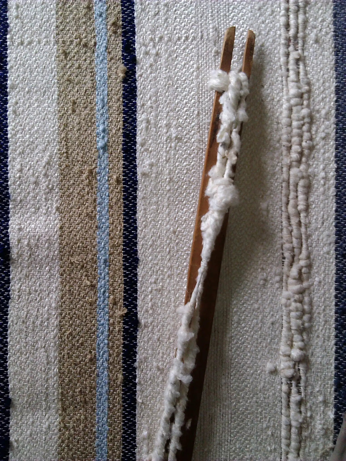Striped Raw Silk Pillow