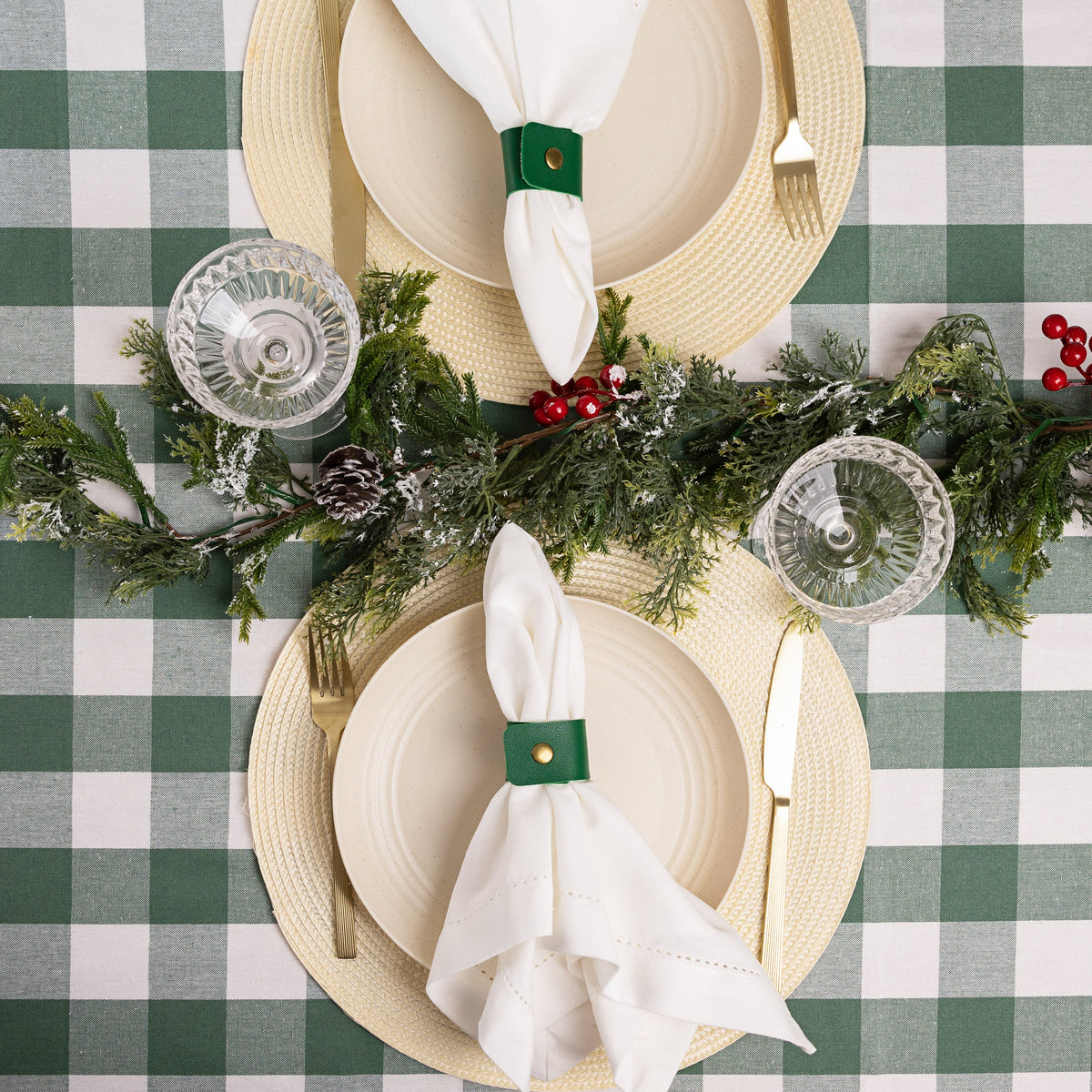 Checkered Cotton Plaid Tablecloth