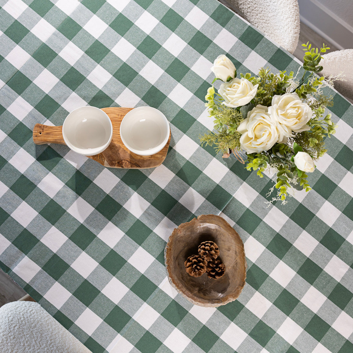 Checkered Cotton Plaid Tablecloth