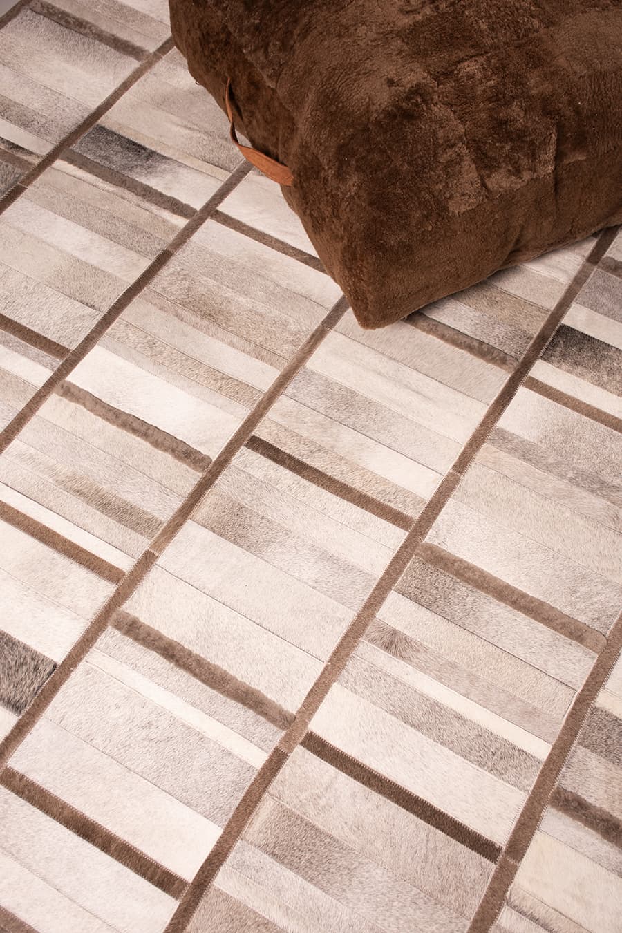 INTERSECTION – Custom Cowhide & Shearling Rug