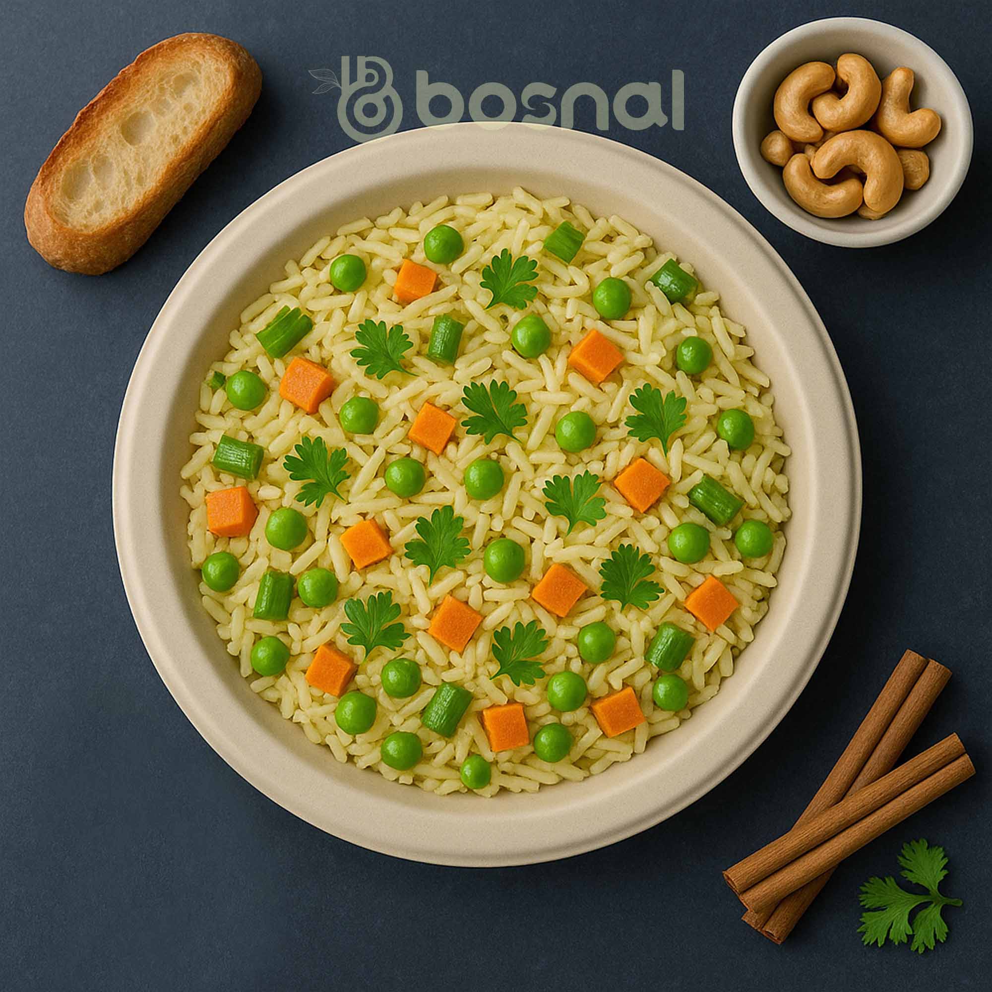 Bosnal – Sugarcane Bagasse Compostable 10 inch & 7 inch Round Plates, 10 inch Oval Plates, 32 Oz Bowls, 8 Oz Cups with Lids & Cutlery