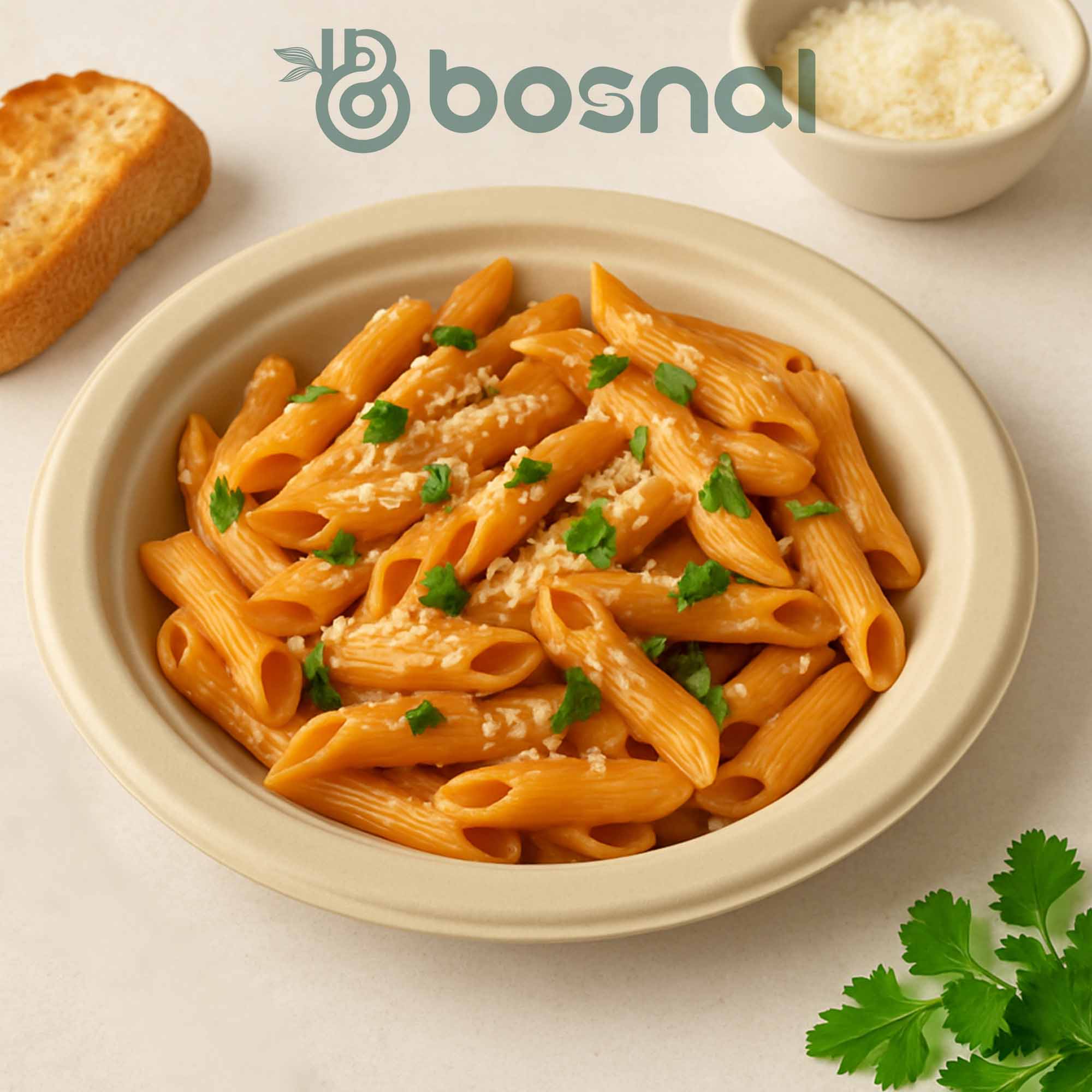 Bosnal - Sugarcane Bagasse Compostable Plates, 7 inch, Round