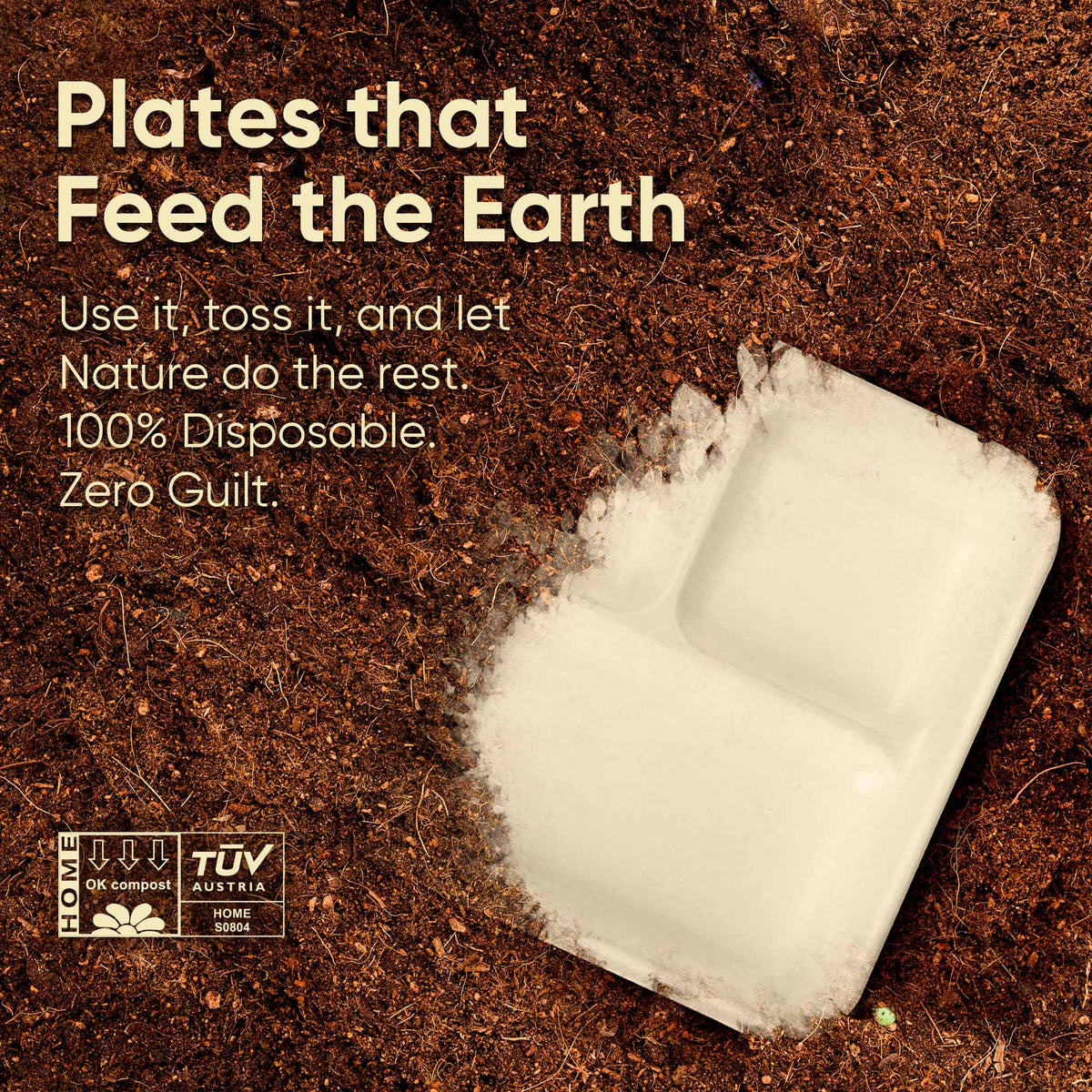 5 Compartment Compostable Trays, 400 Pcs, 100% Sugarcane Bagasse, Eco-Friendly Meal Trays, Microwave Safe, BPA-Free, Sturdy