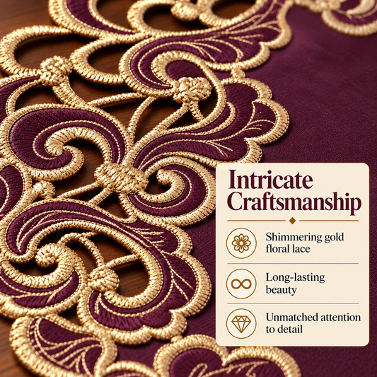 Purple Gold Doilies – Amethyst Haze, 15 Inch