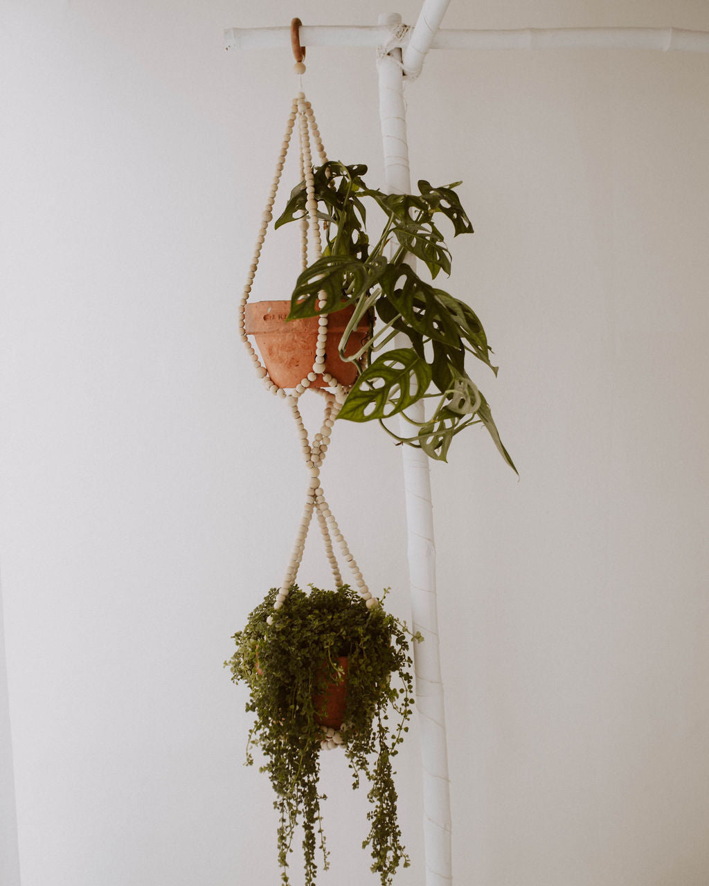 Wood Beaded Plant Hangers