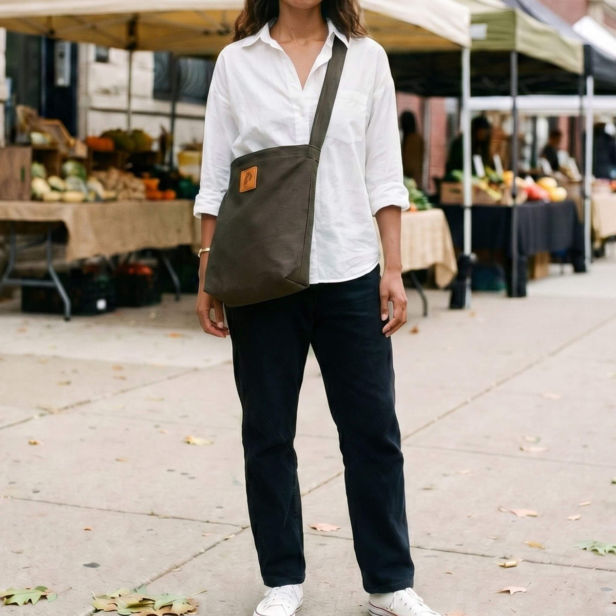 Zippered Canvas Tote Bag | Amani