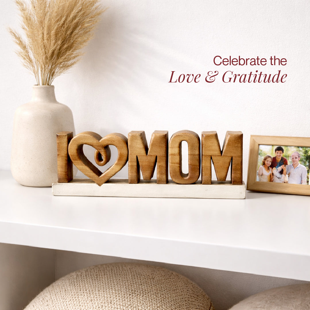 Wooden Mom Plaque – Forever Mom, Acacia Wood