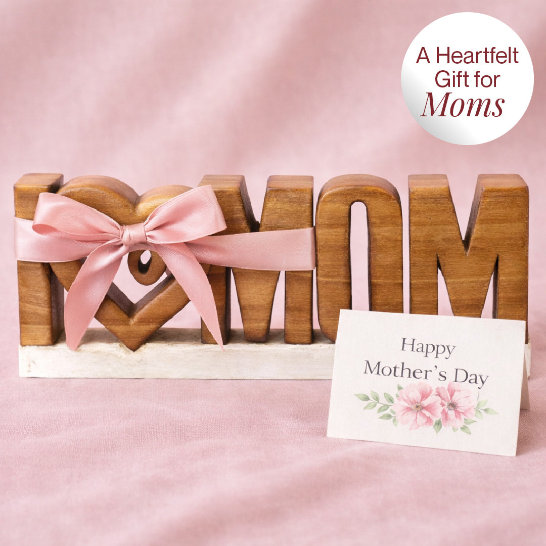 Wooden Mom Plaque – Forever Mom, Acacia Wood