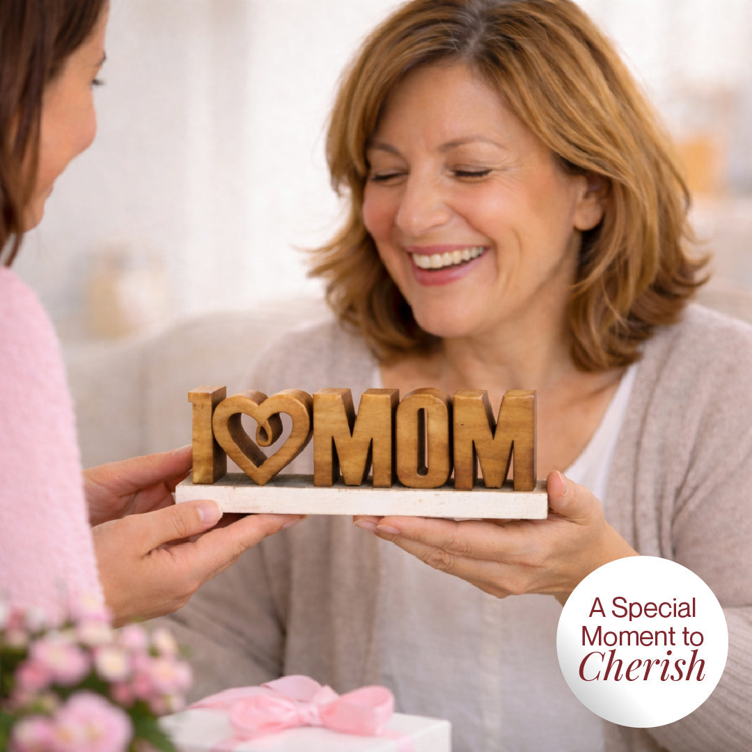 Wooden Mom Plaque – Forever Mom, Acacia Wood
