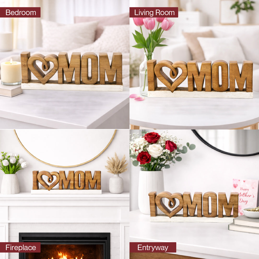 Wooden Mom Plaque – Forever Mom, Acacia Wood