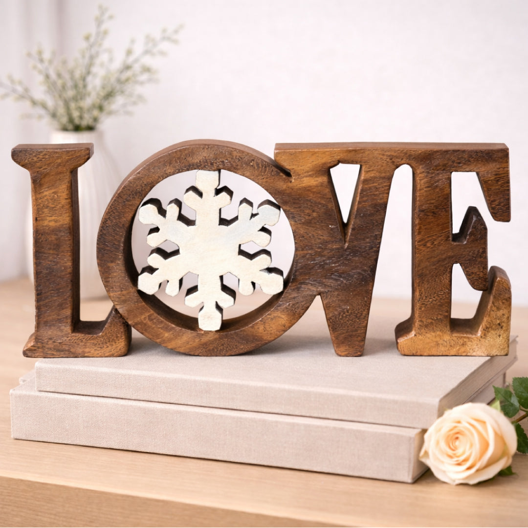 Endless Love – Hand-Carved Wooden Sculpture, Handmade Decorative Home Art