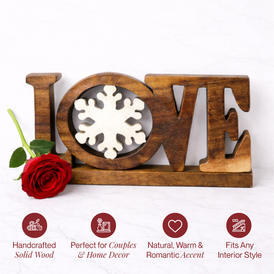 Endless Love – Hand-Carved Wooden Sculpture, Handmade Decorative Home Art