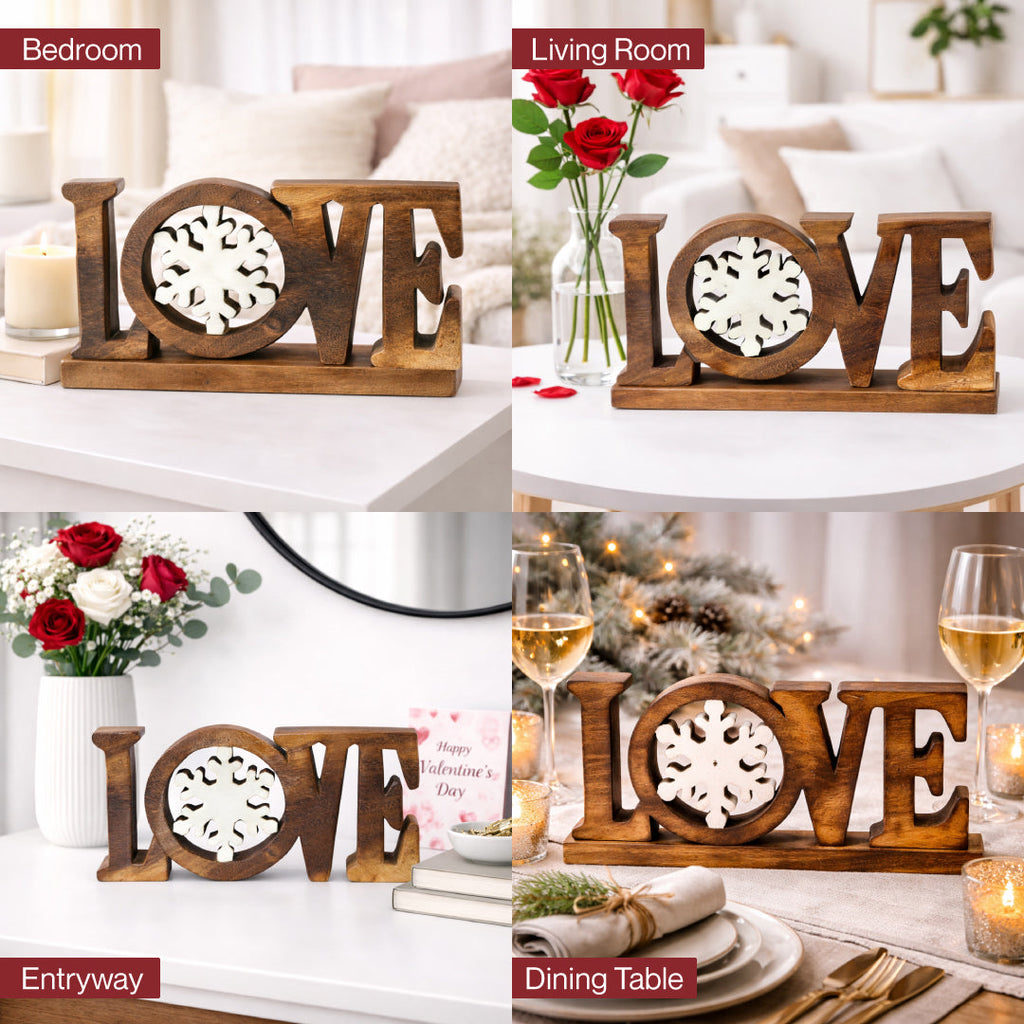 Endless Love – Hand-Carved Wooden Sculpture, Handmade Decorative Home Art