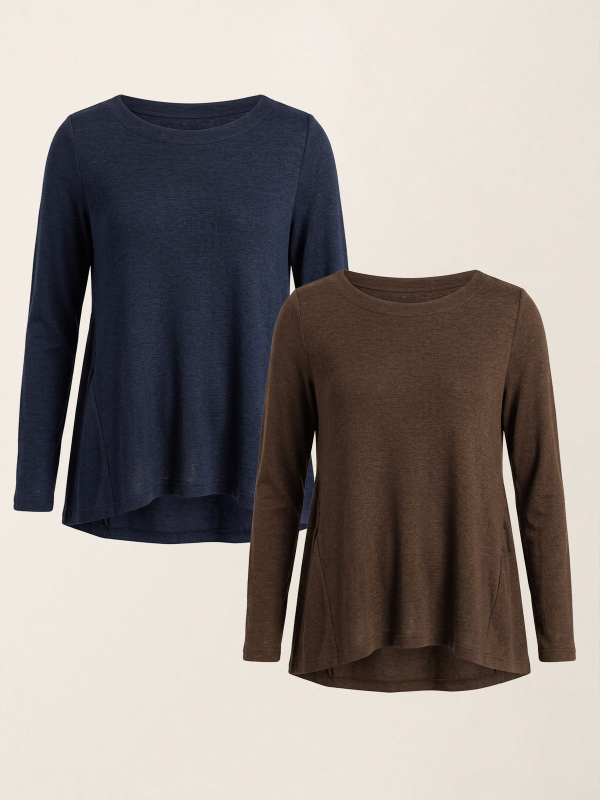 Wool Panelled Ruched Asymmetric Hem Top KALISTA